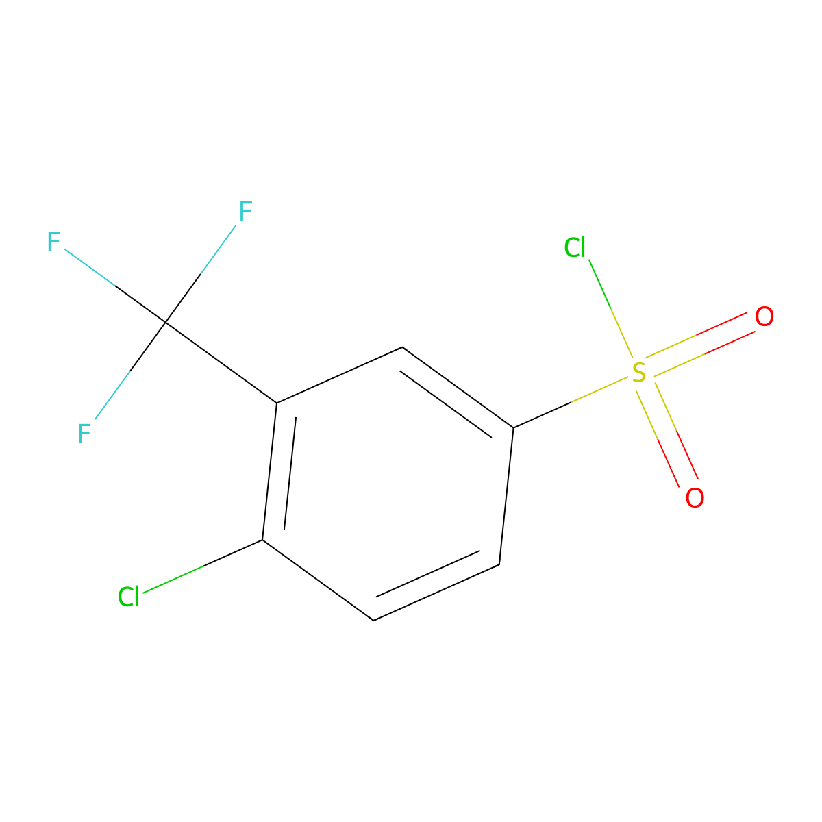 4-Chloro-3-(trifluoromethyl)benzenesulfonyl Chloride molecular structure, CAS 32333-53-2