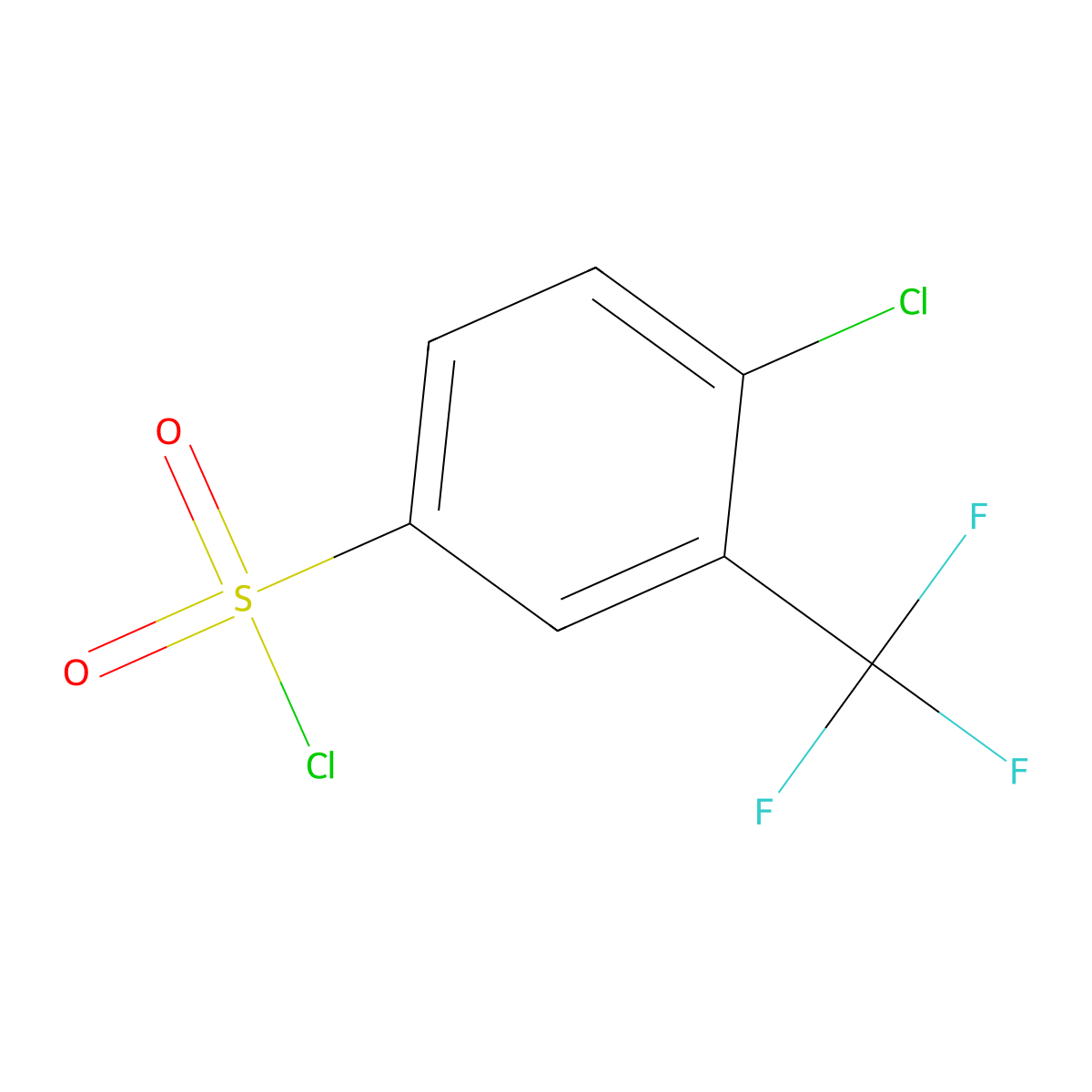 4-Chloro-3-(trifluoromethyl)benzenesulfonyl Chloride molecular structure, CAS 32333-53-2