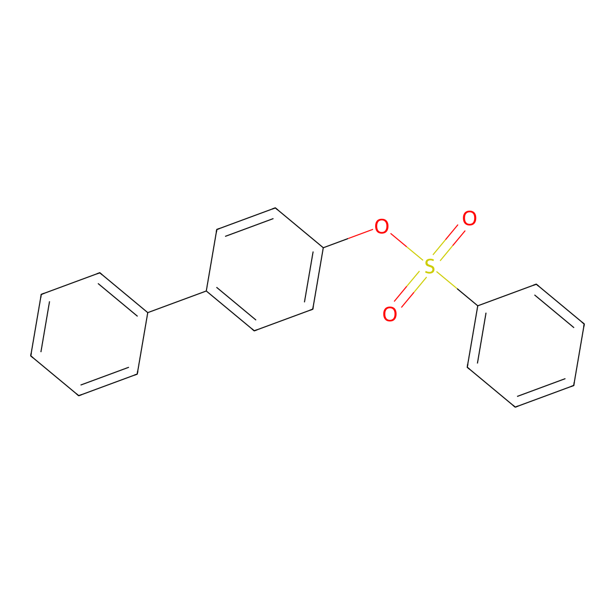 Biphenyl-4-yl benzenesulfonate molecular structure, CAS 32337-48-7