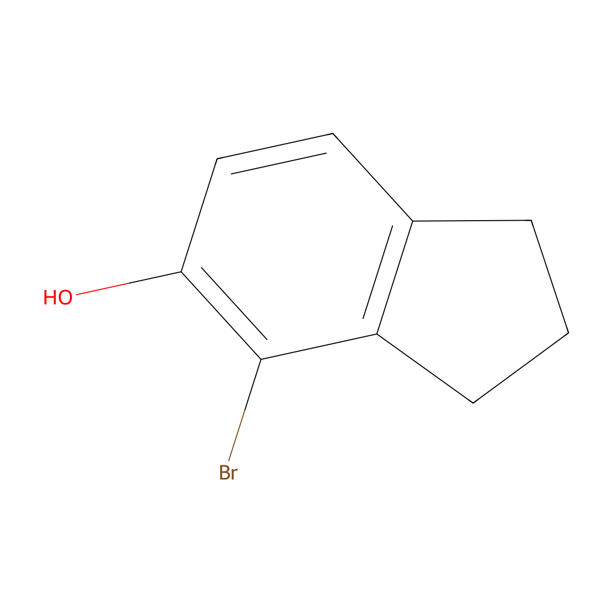 4-bromo-2,3-dihydro-1H-inden-5-ol molecular structure, CAS 32337-84-1