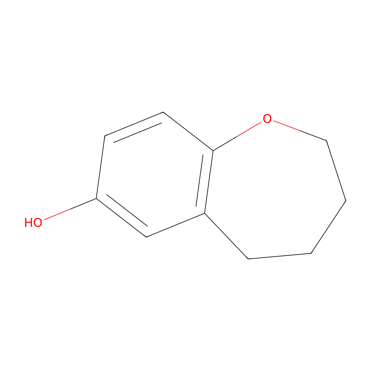 2,3,4,5-Tetrahydro-1-benzoxepin-7-OL molecular structure, CAS 32337-93-2