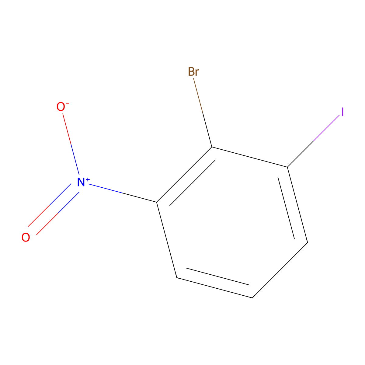 2-Bromo-3-iodonitrobenzene molecular structure, CAS 32337-95-4