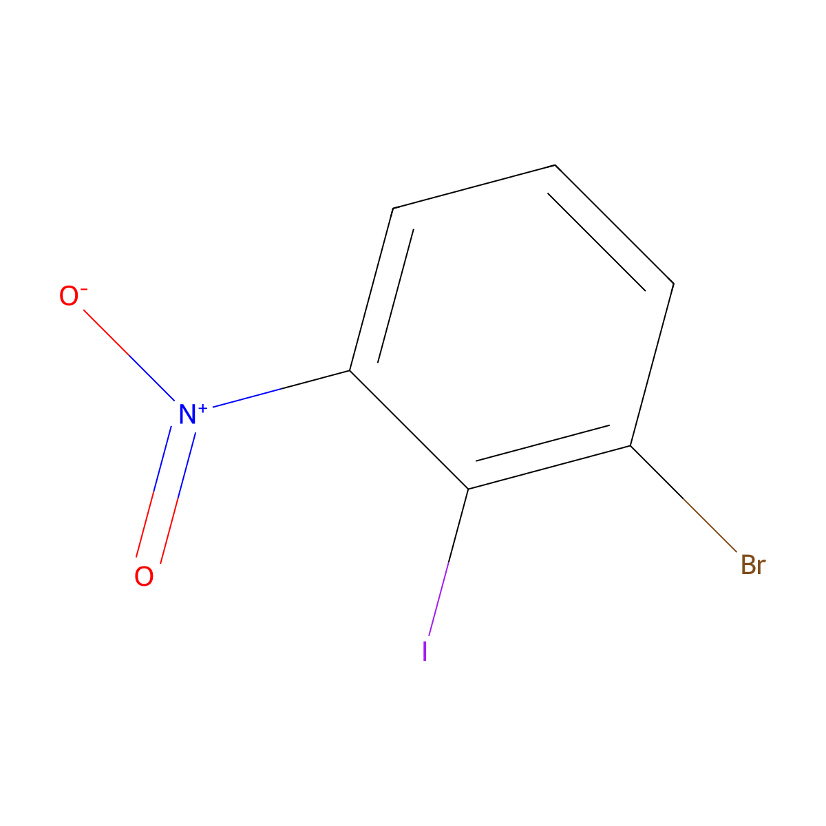 1-Bromo-2-iodo-3-nitrobenzene molecular structure, CAS 32337-96-5