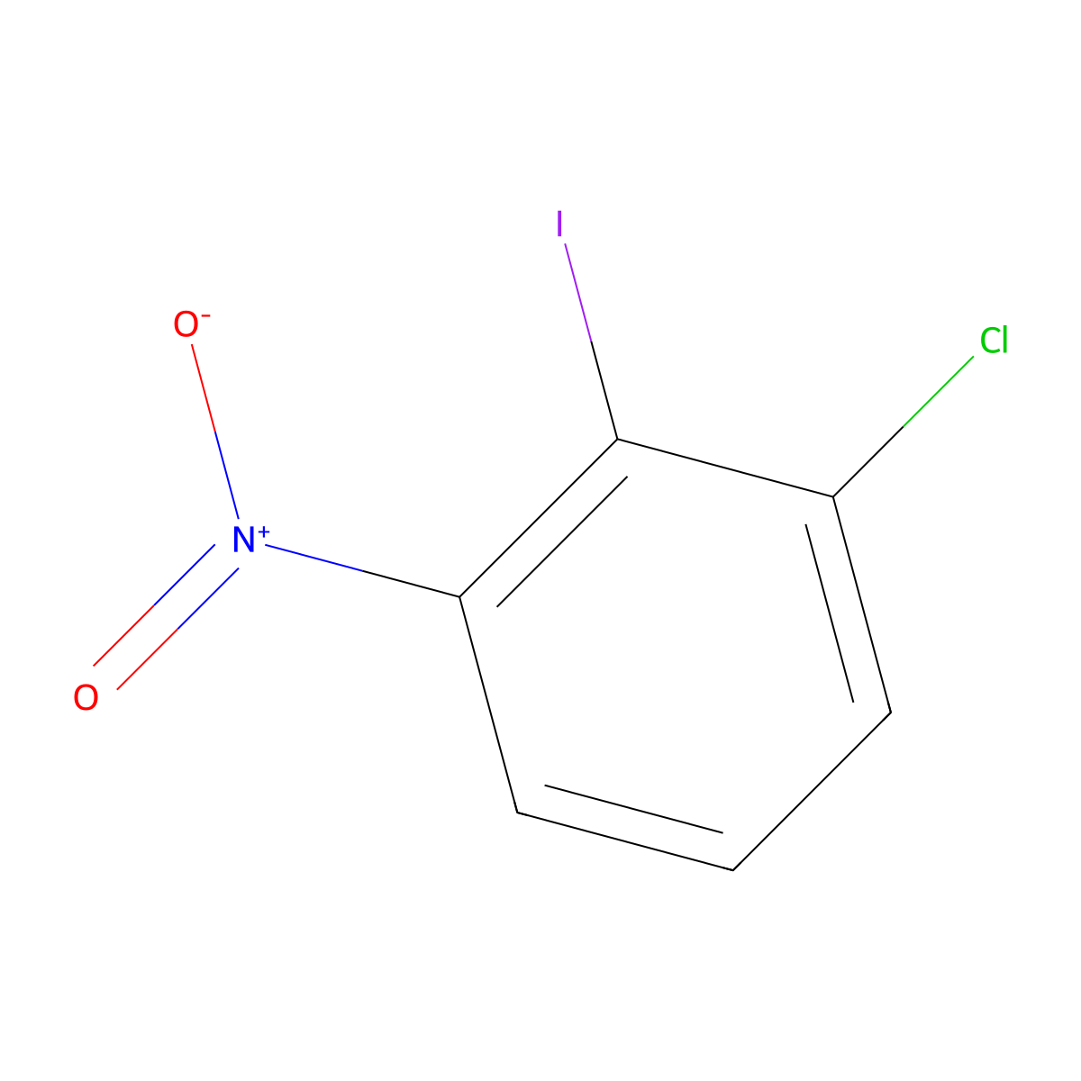 1-Chloro-2-iodo-3-nitrobenzene molecular structure, CAS 32337-97-6