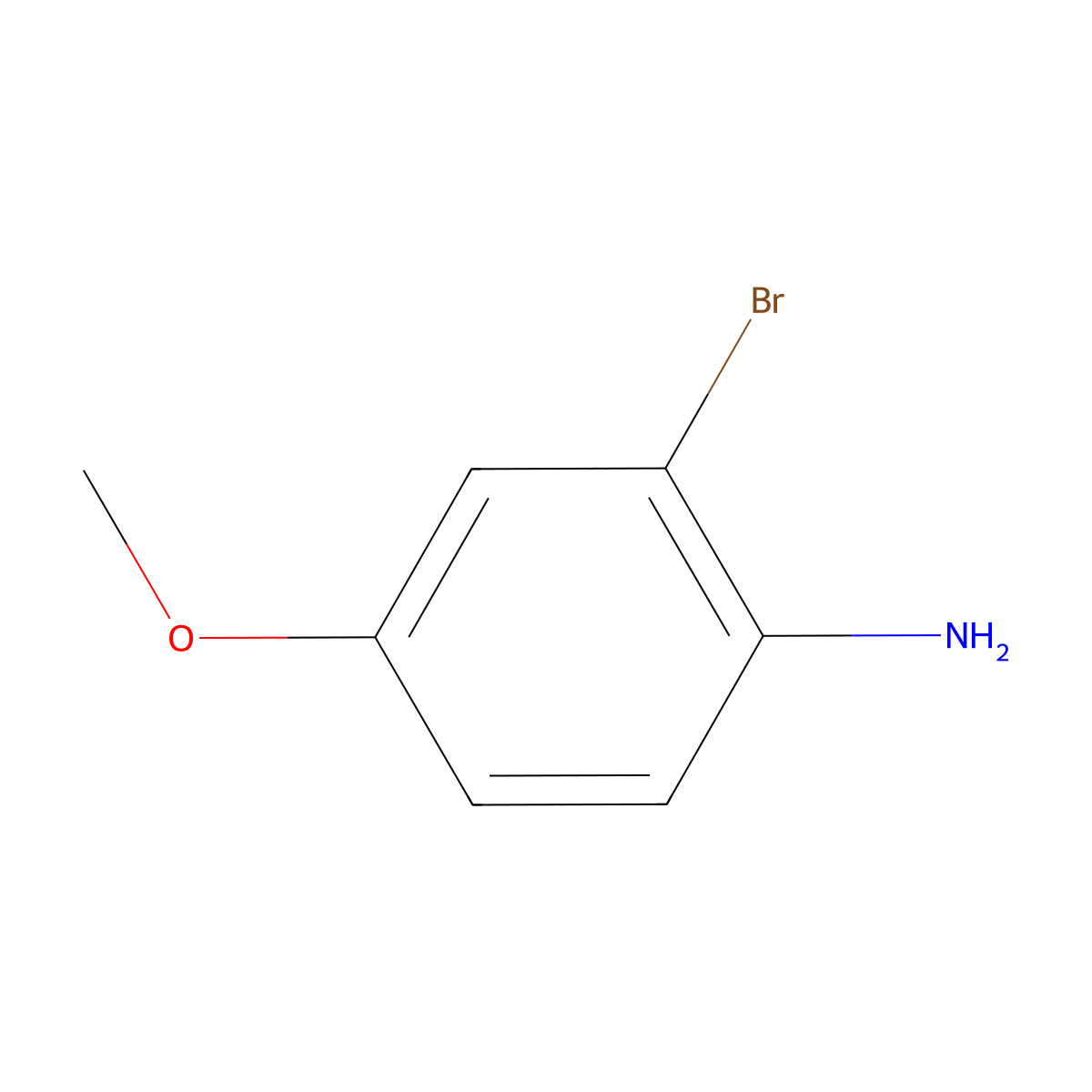 2-Bromo-4-methoxyaniline molecular structure, CAS 32338-02-6