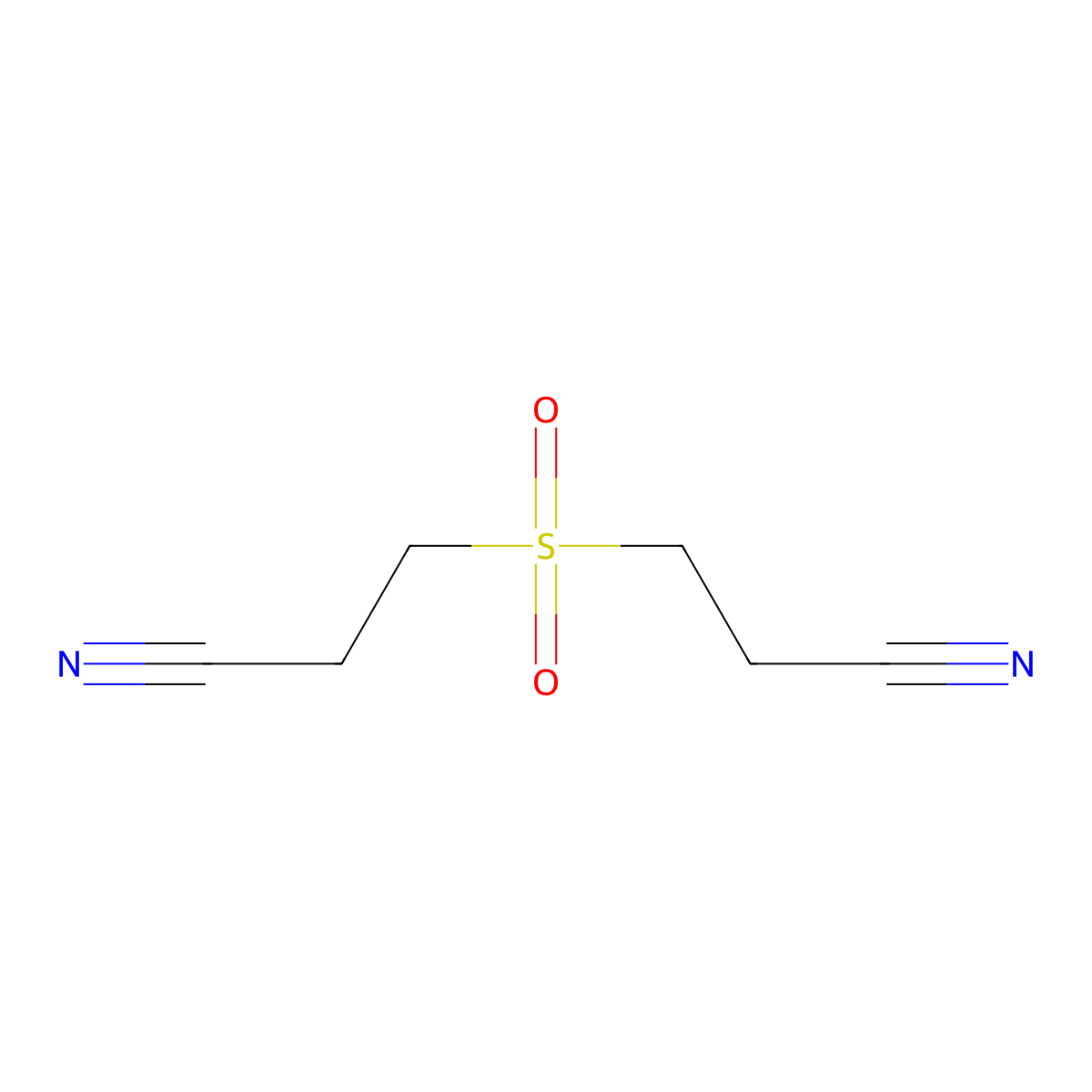 3,3'-Sulfonyldipropionitrile molecular structure, CAS 3234-31-9