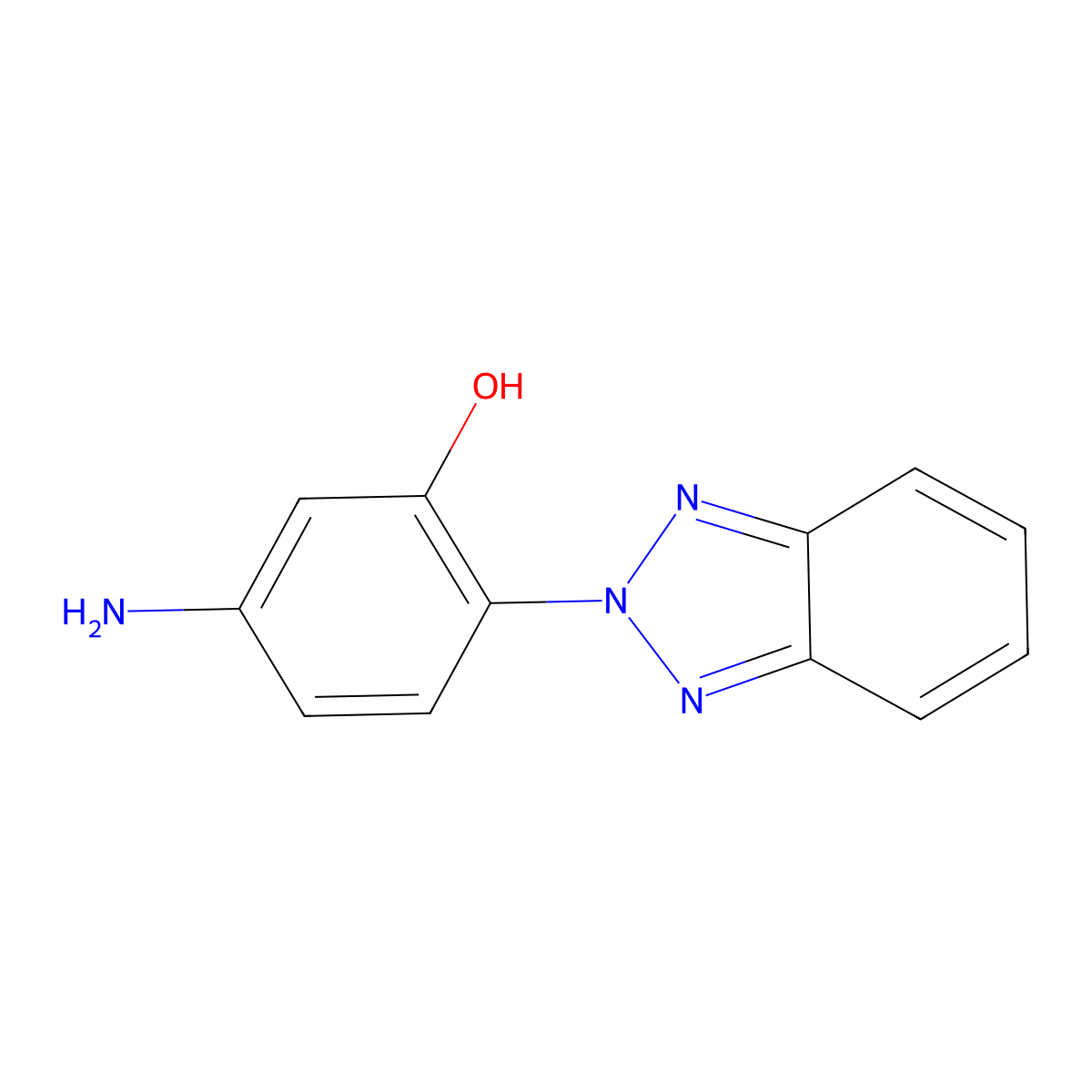 5-Amino-2-(2H-benzotriazol-2-yl)phenol molecular structure, CAS 3234-33-1