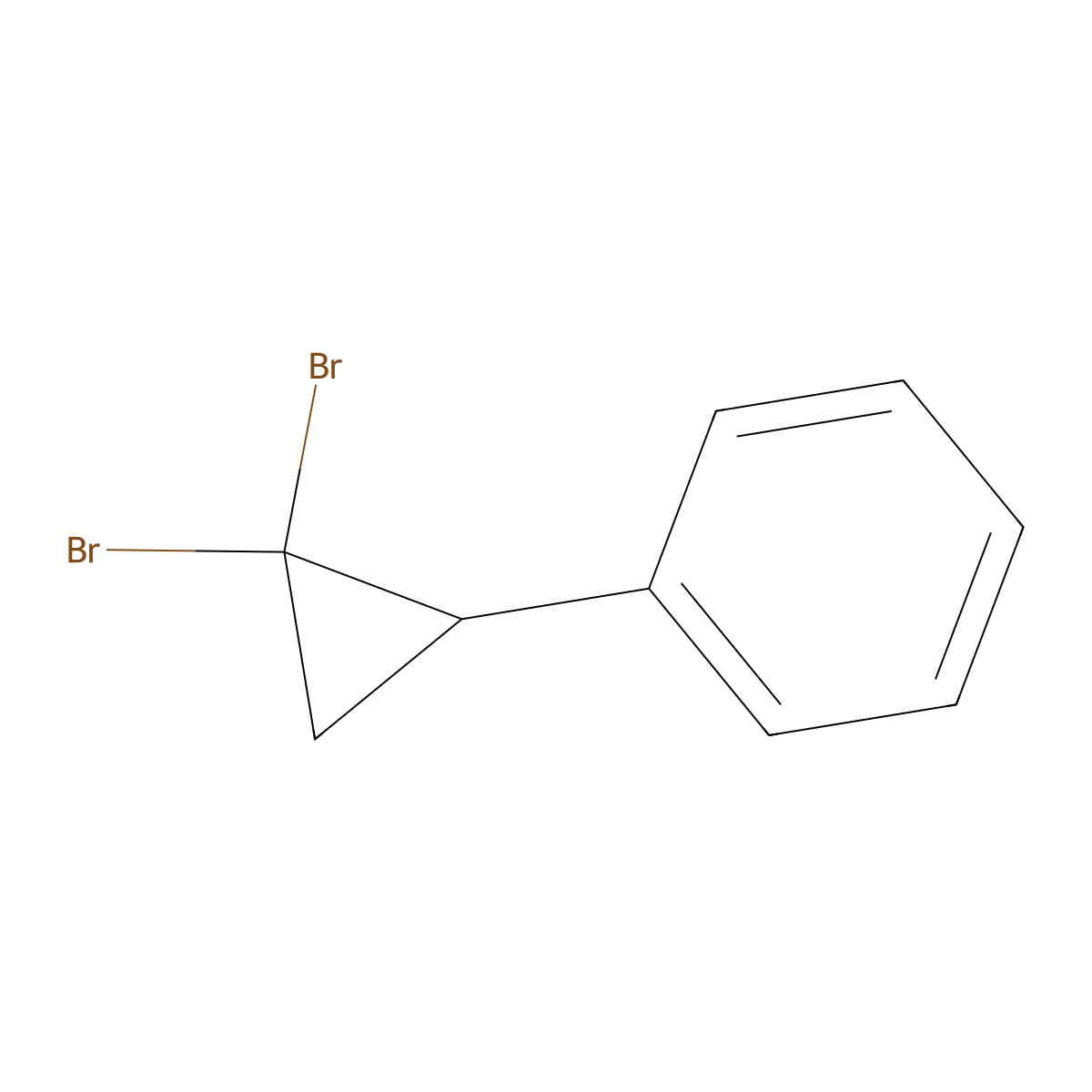 (2,2-Dibromocyclopropyl)benzene molecular structure, CAS 3234-51-3