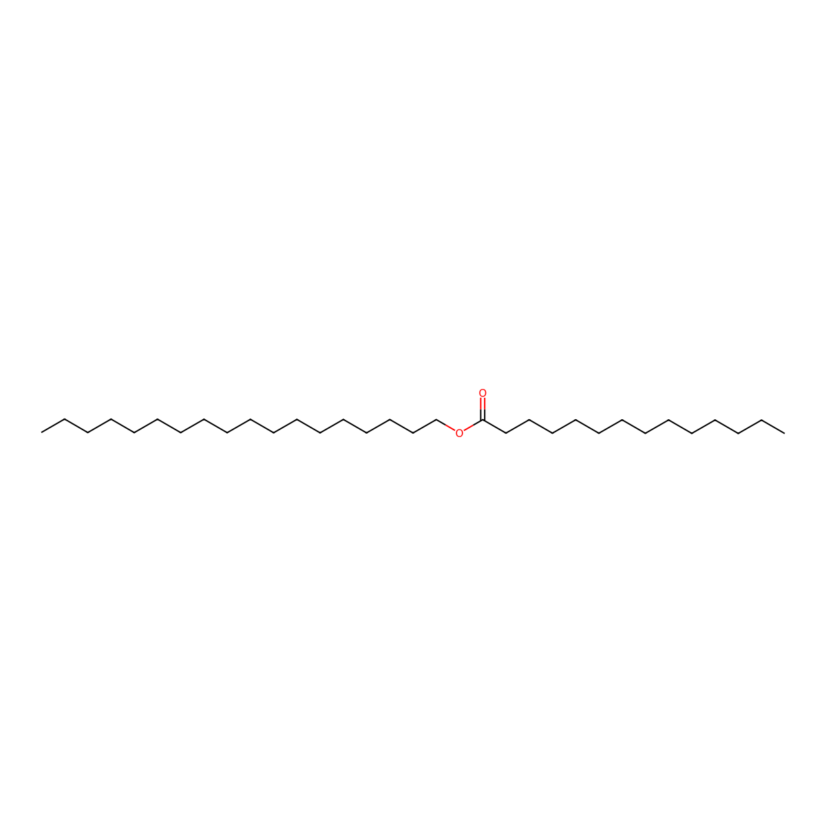 Stearyl myristate molecular structure, CAS 3234-81-9