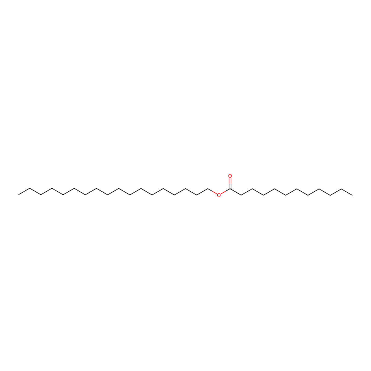 Stearyl laurate molecular structure, CAS 3234-84-2