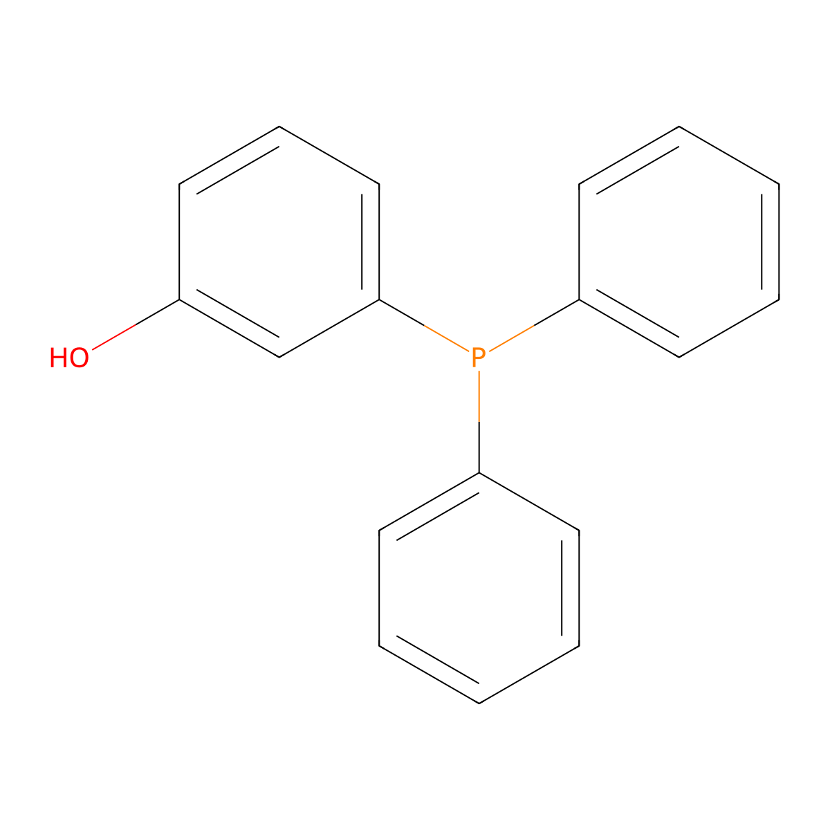 Phenol, 3-(diphenylphosphino)- molecular structure, CAS 32341-34-7