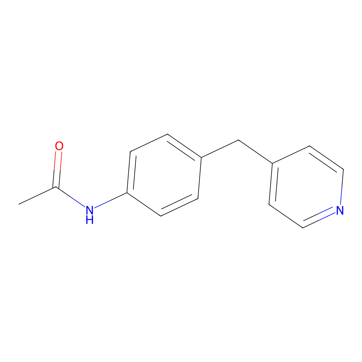 N-[4-(pyridin-4-ylmethyl)phenyl]acetamide molecular structure, CAS 32341-84-7