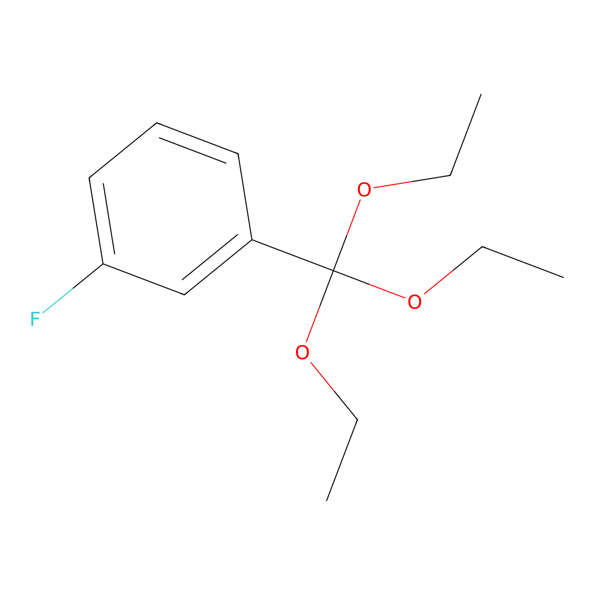 1-Fluoro-3-(triethoxymethyl)benzene molecular structure, CAS 32347-94-7