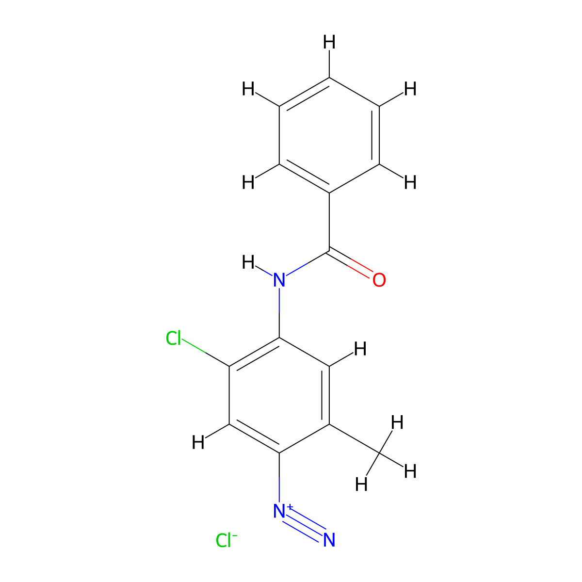 fast red violet lb salt molecular structure, CAS 32348-81-5