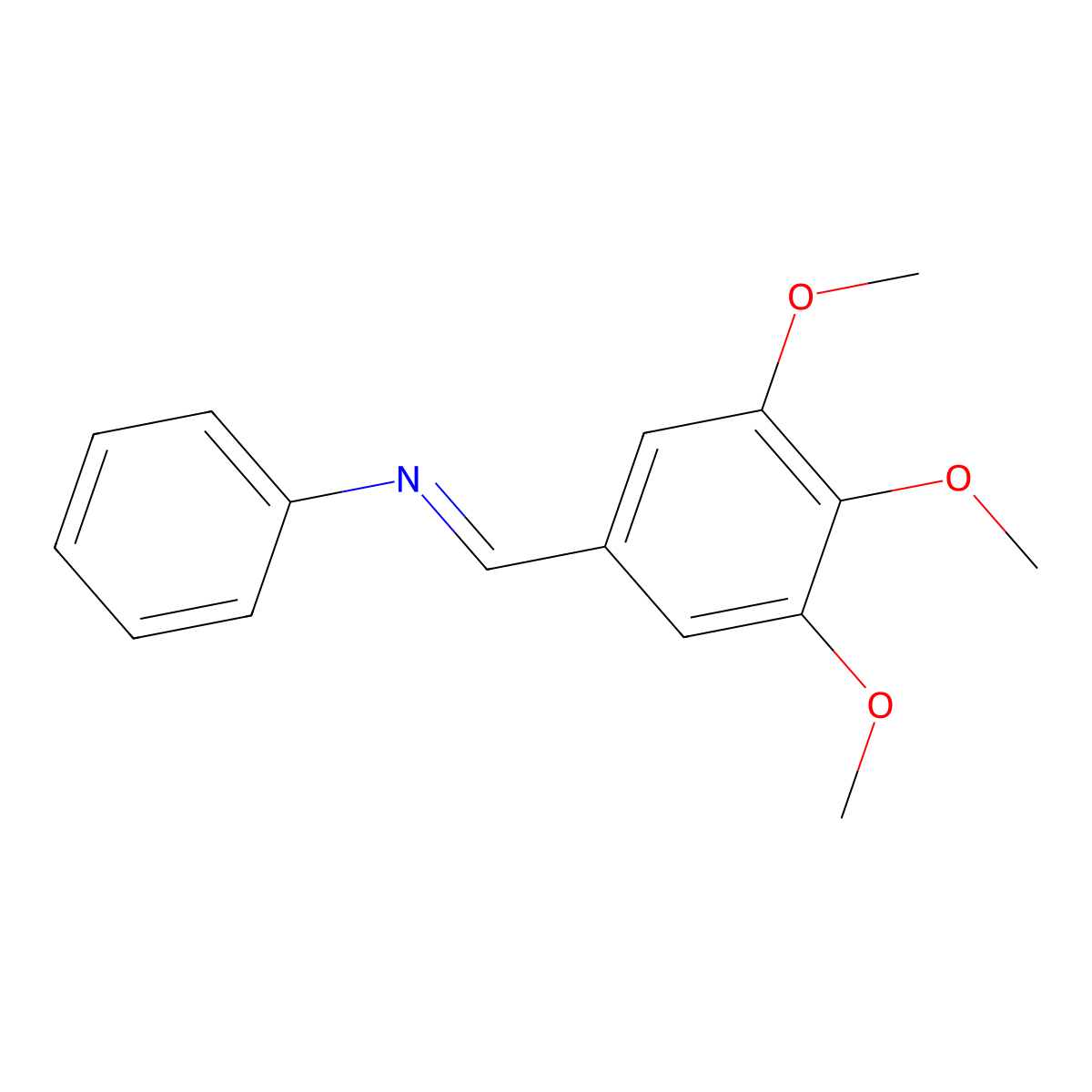 N-(3,4,5-Trimethoxybenzylidene)aniline molecular structure, CAS 32349-41-0