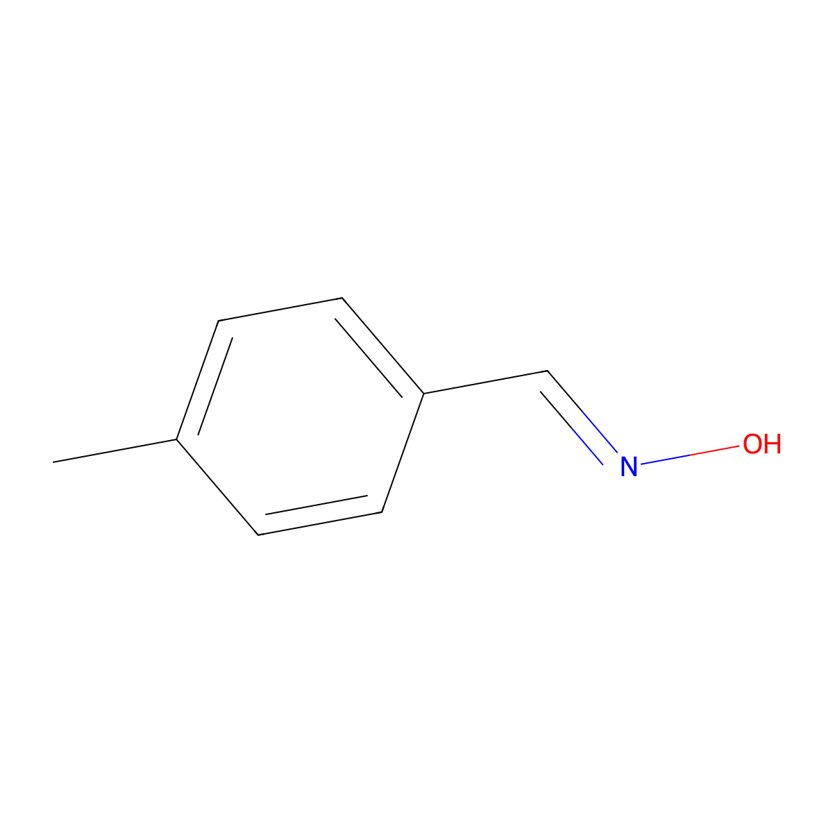 4-Methylbenzaldehyde oxime molecular structure, CAS 3235-02-7