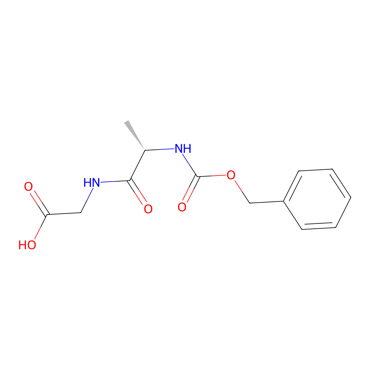 N-((Phenylmethoxy)carbonyl)-L-alanylglycine molecular structure, CAS 3235-17-4