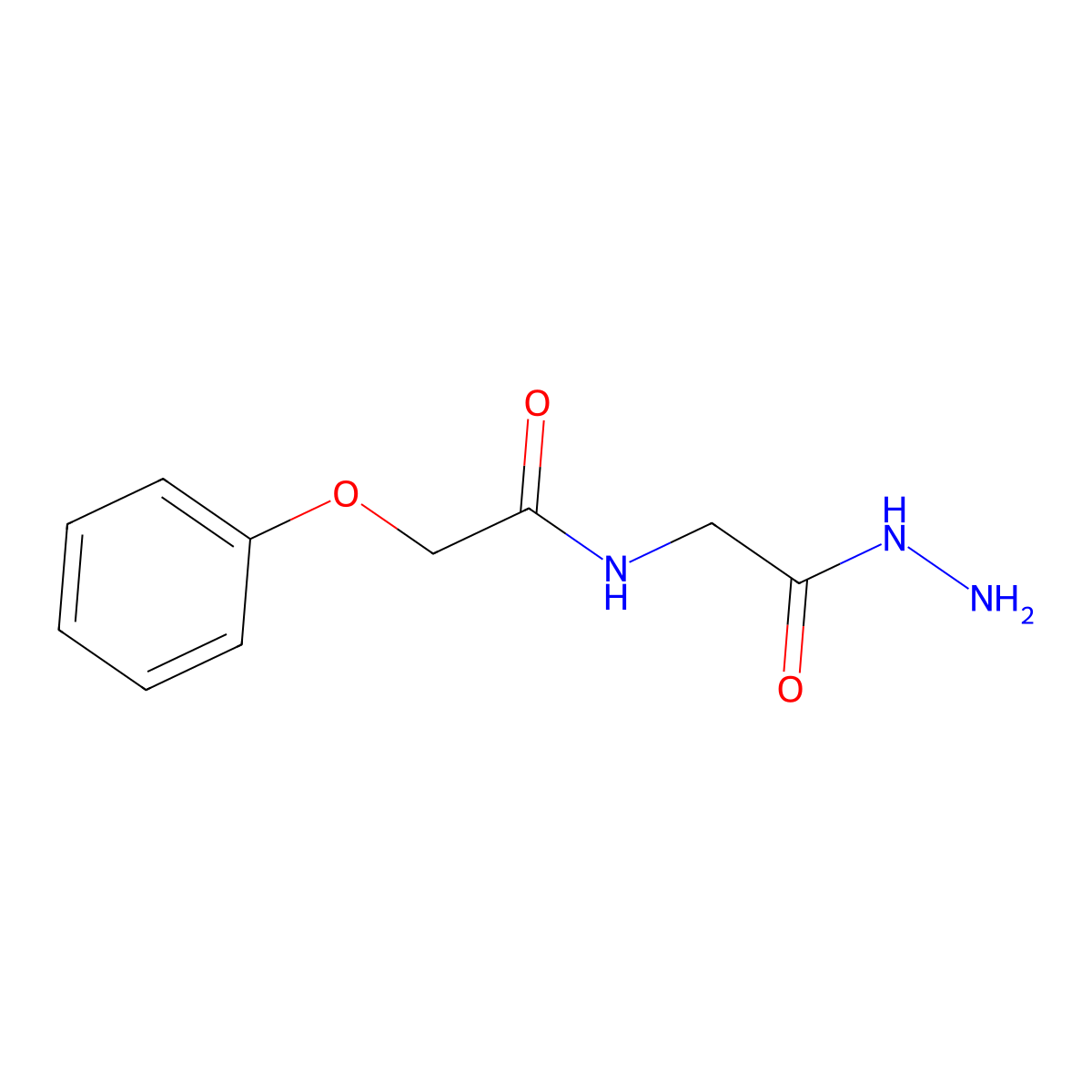 N-(2-hydrazino-2-oxoethyl)-2-phenoxyacetamide molecular structure, CAS 3235-31-2