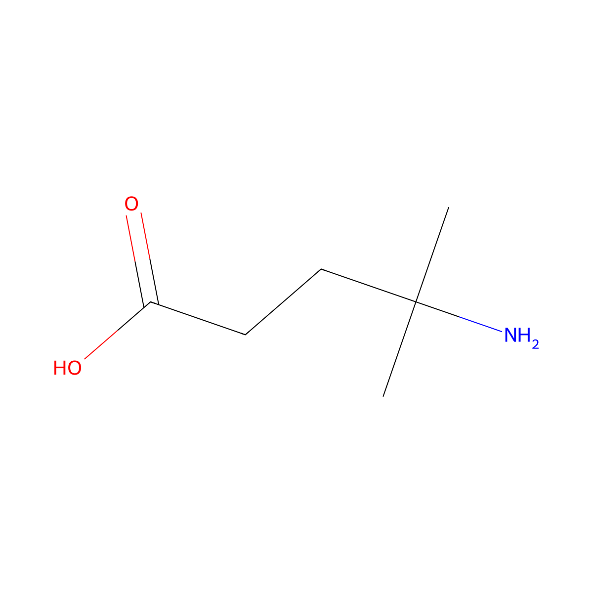 4-Amino-4-methylpentanoic acid molecular structure, CAS 3235-46-9