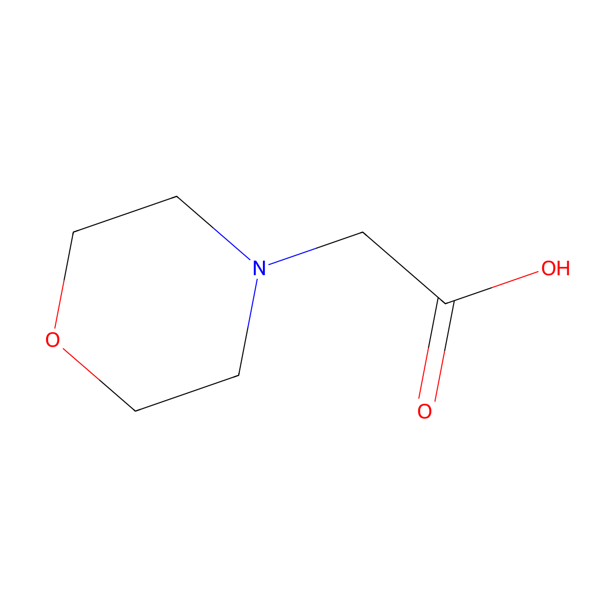 4-Morpholineacetic acid molecular structure, CAS 3235-69-6