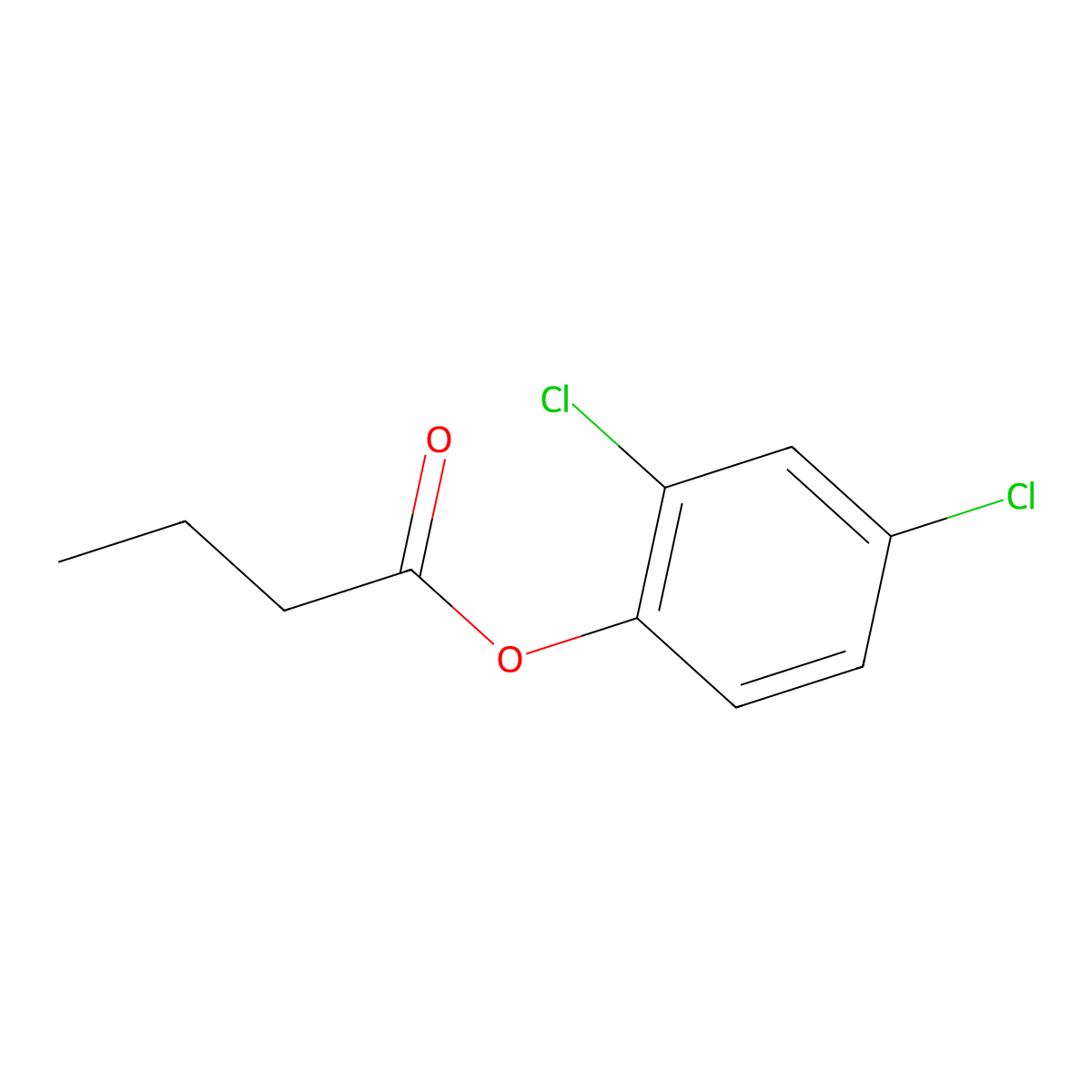 2,4-Dichlorophenyl butyrate molecular structure, CAS 32351-66-9