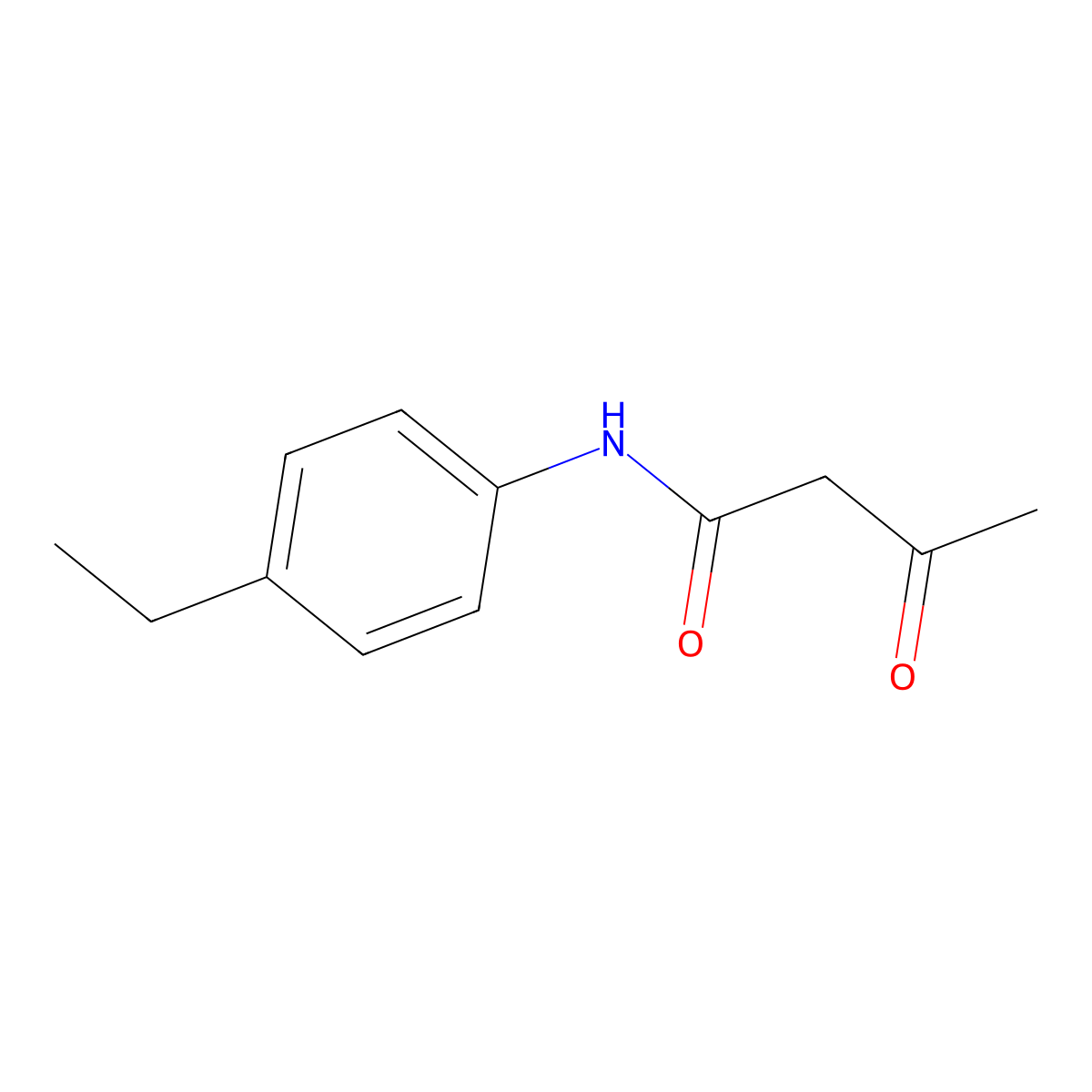 N-(4-ethylphenyl)-3-oxobutanamide molecular structure, CAS 32357-75-8