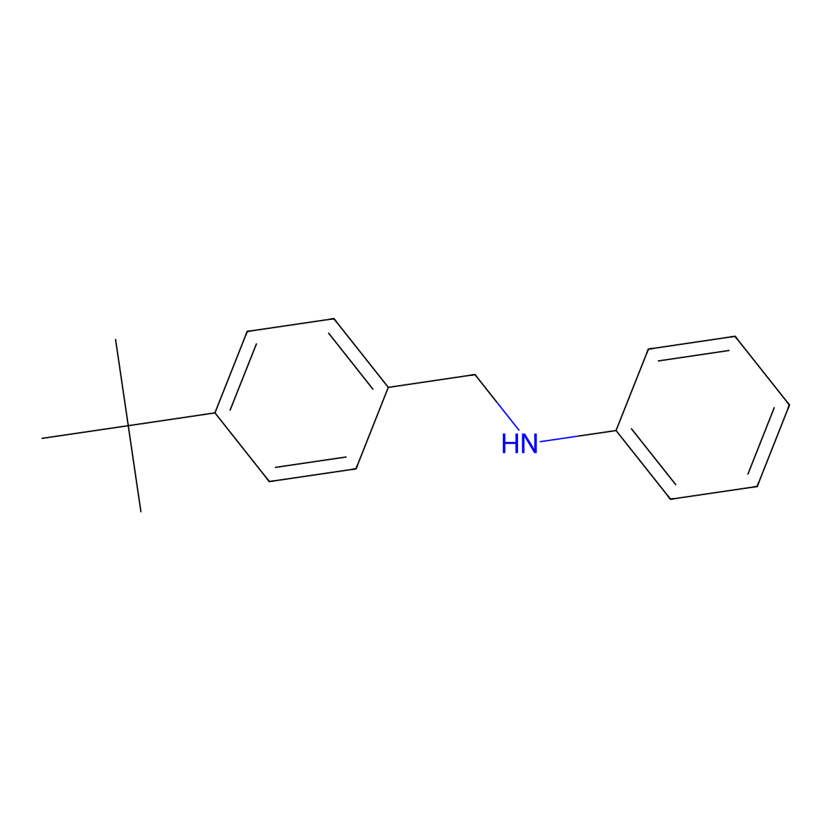 N-[(4-tert-butylphenyl)methyl]aniline molecular structure, CAS 323574-82-9