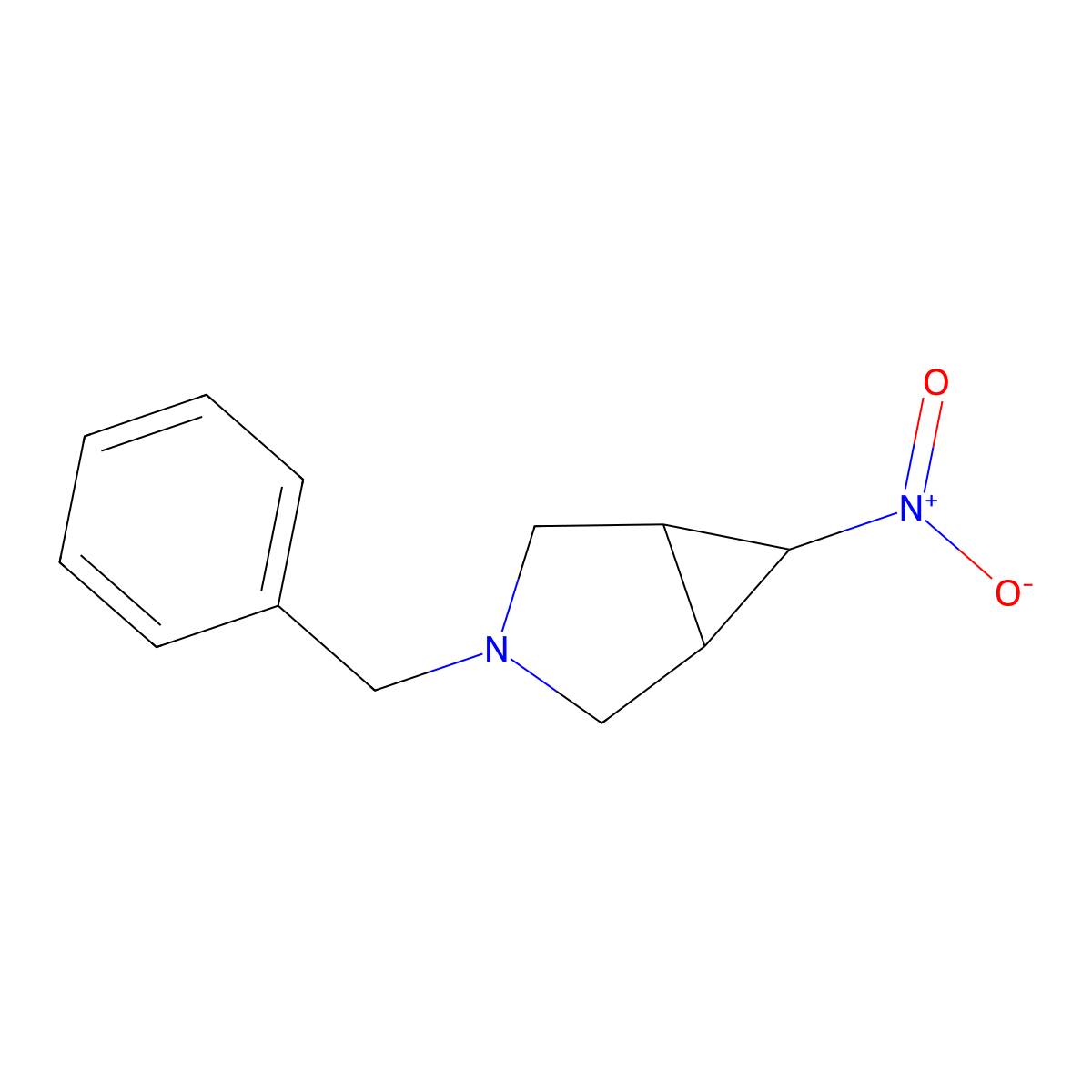 3-Benzyl-6-nitro-3-azabicyclo[3.1.0]hexane molecular structure, CAS 323575-35-5