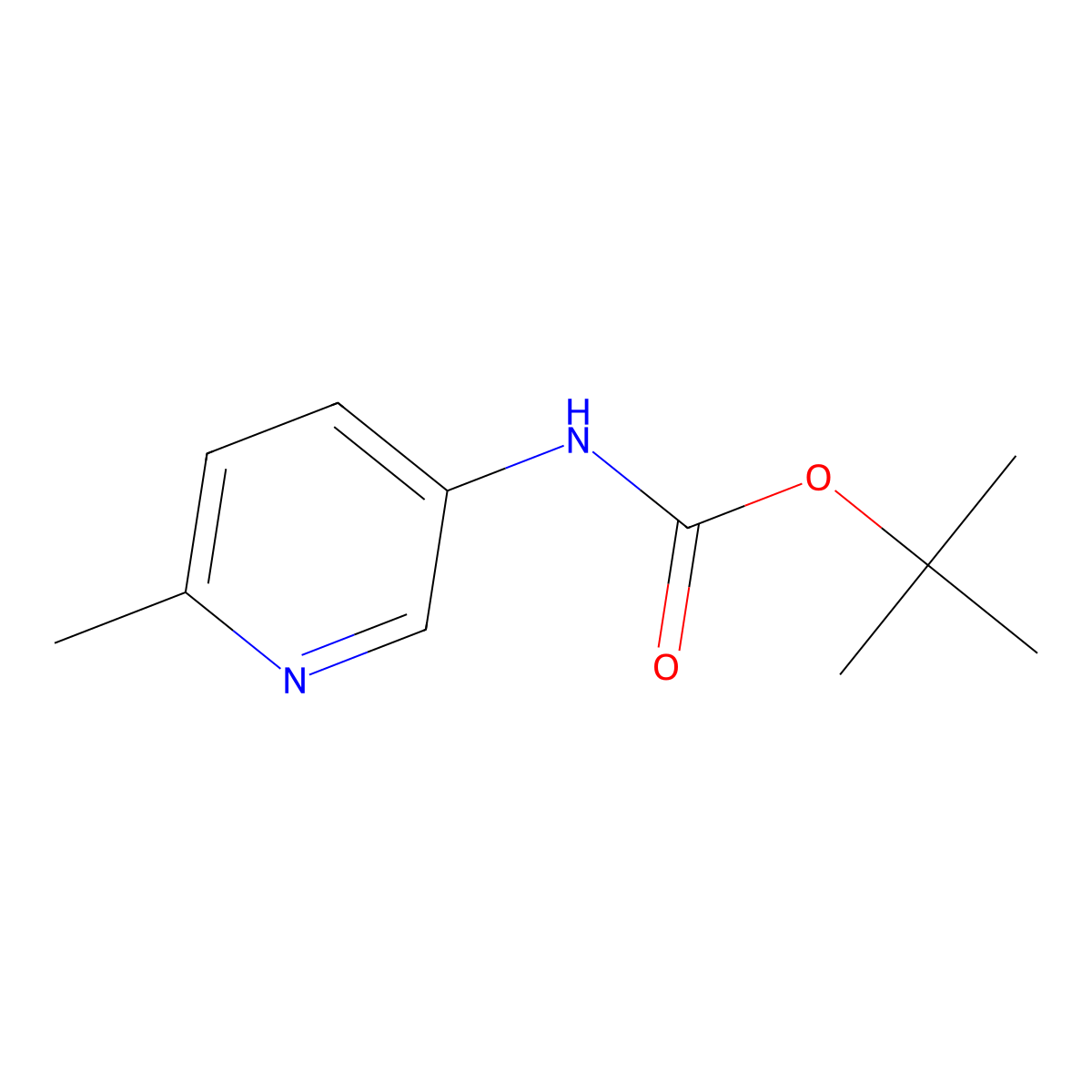 tert-Butyl (6-methylpyridin-3-yl)carbamate molecular structure, CAS 323578-37-6