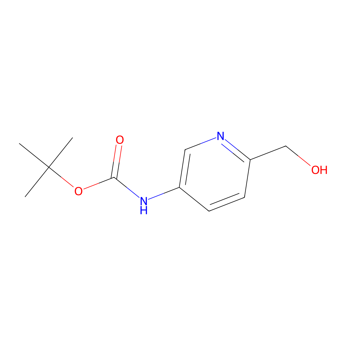 tert-butyl N-[6-(hydroxymethyl)pyridin-3-yl]carbamate molecular structure, CAS 323578-38-7