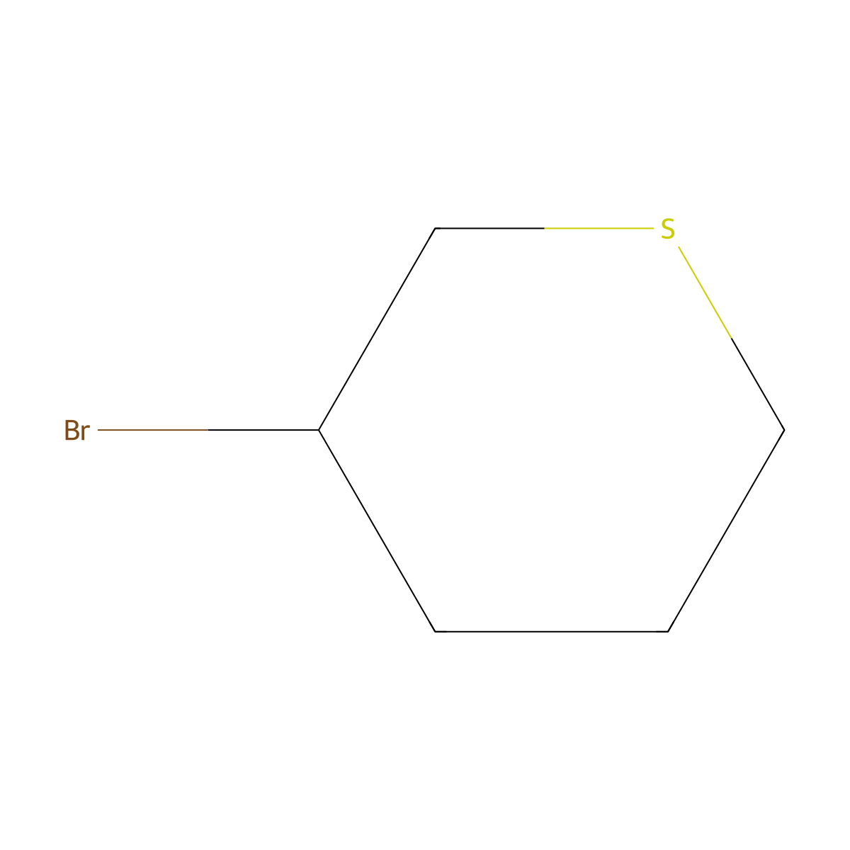 3-Bromotetrahydro-2H-thiopyran molecular structure, CAS 32358-86-4