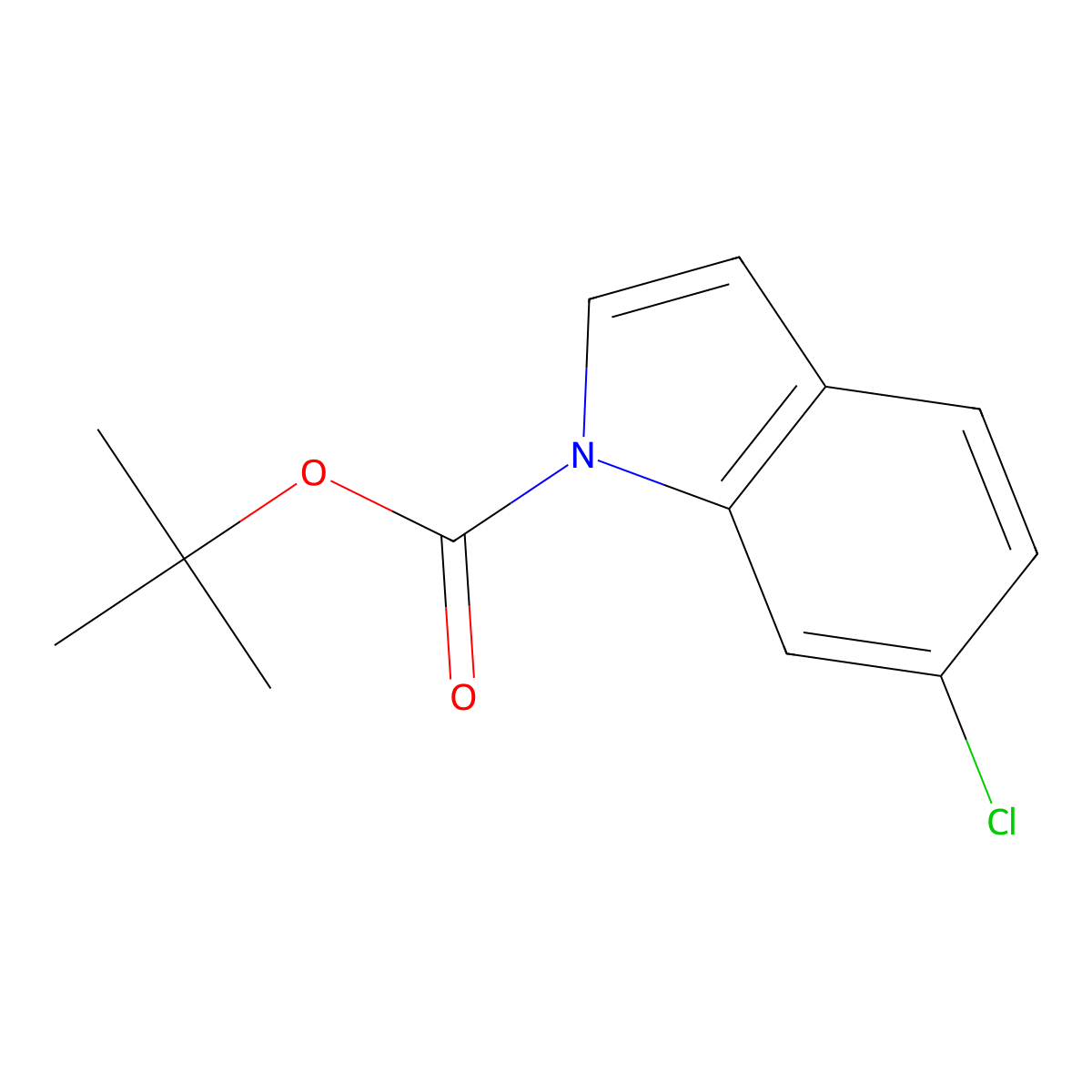 tert-Butyl 6-chloro-1H-indole-1-carboxylate molecular structure, CAS 323580-68-3