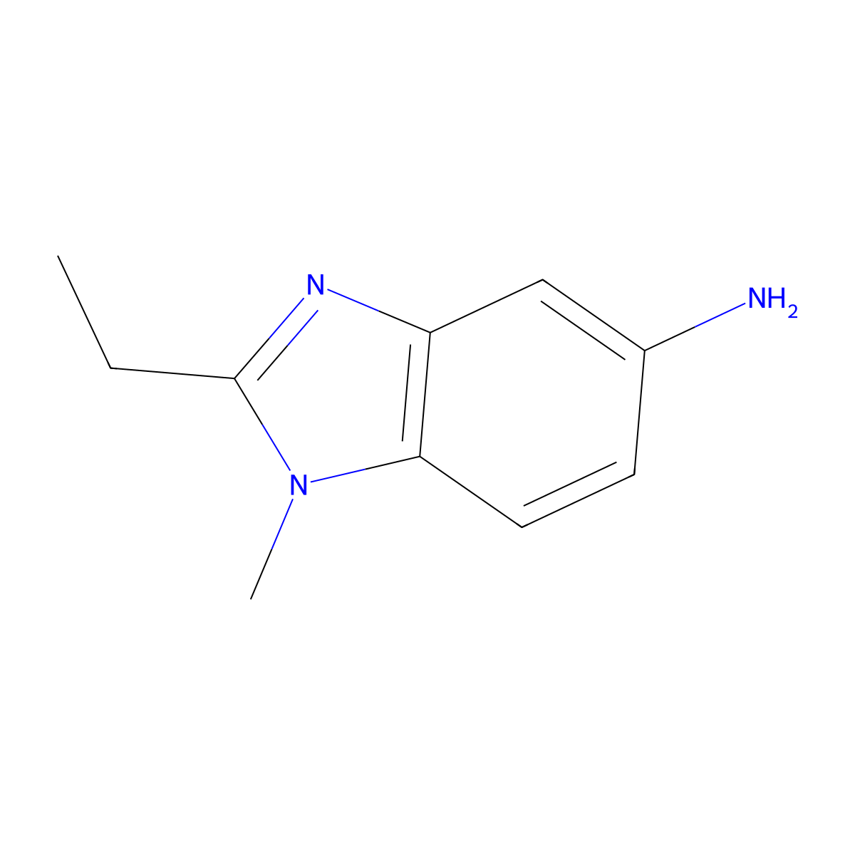 2-Ethyl-1-methyl-1H-benzoimidazol-5-ylamine molecular structure, CAS 323584-32-3