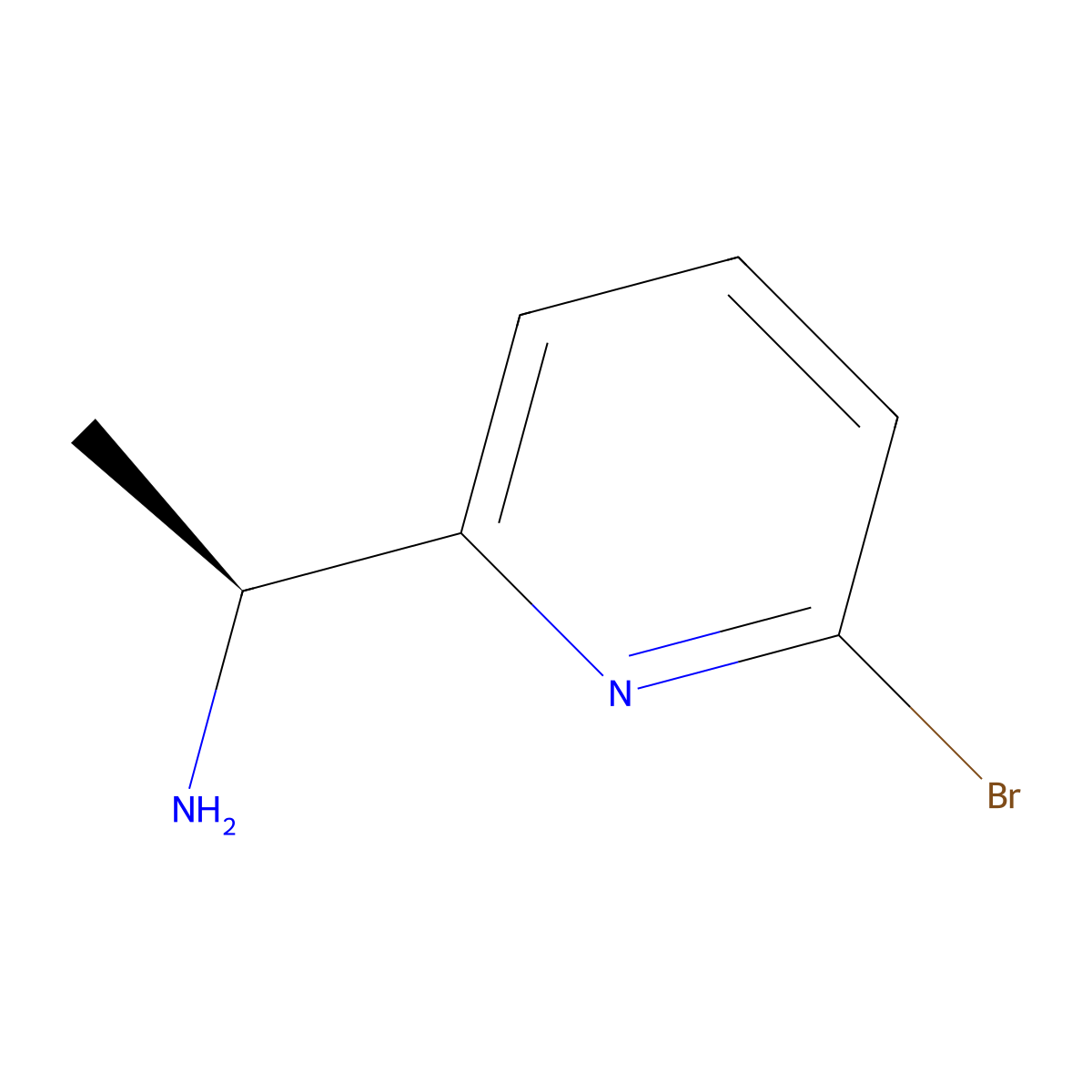 (S)-1-(6-Bromopyridin-2-yl)ethanamine molecular structure, CAS 323584-38-9