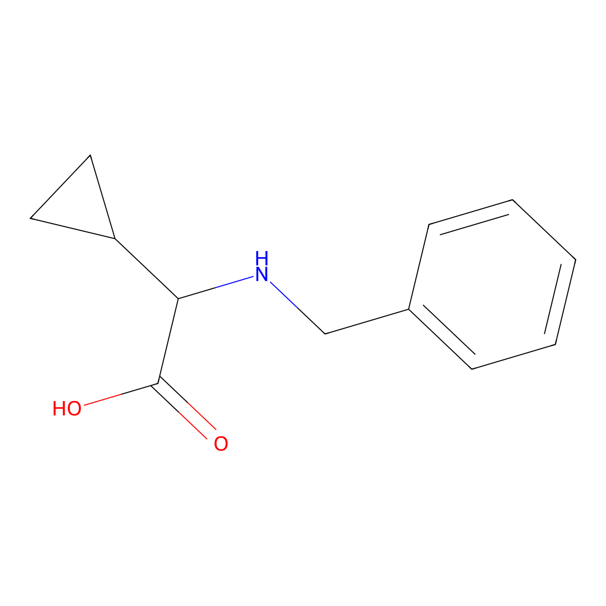 2-(Benzylamino)-2-cyclopropylacetic acid molecular structure, CAS 323586-38-5