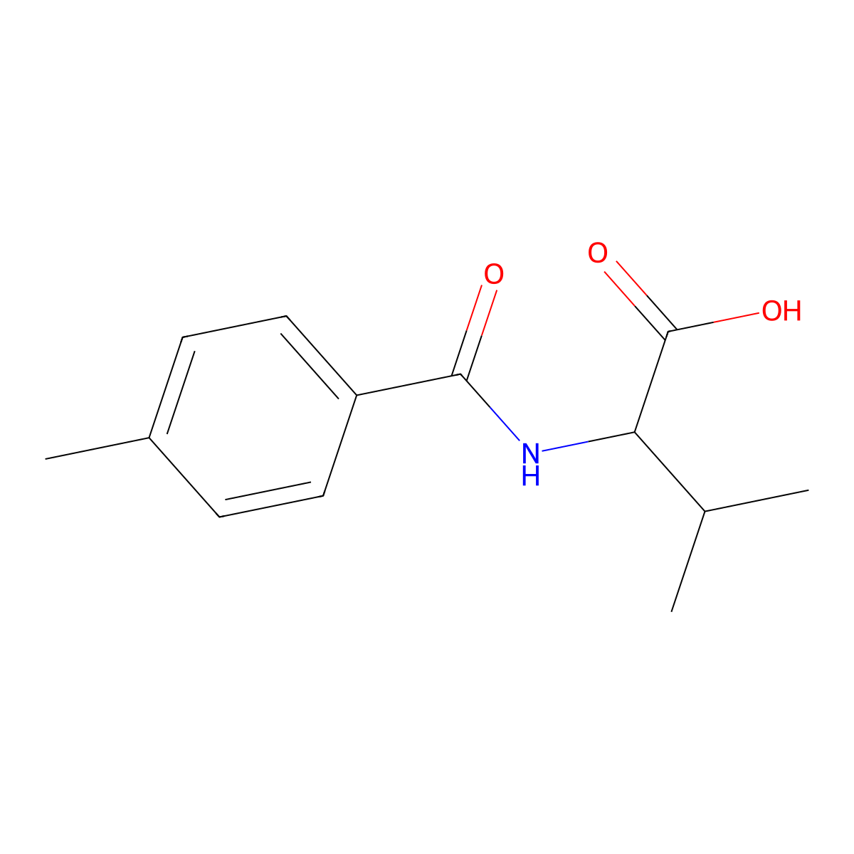 3-Methyl-2-[(4-methylphenyl)formamido]butanoic acid molecular structure, CAS 323587-86-6
