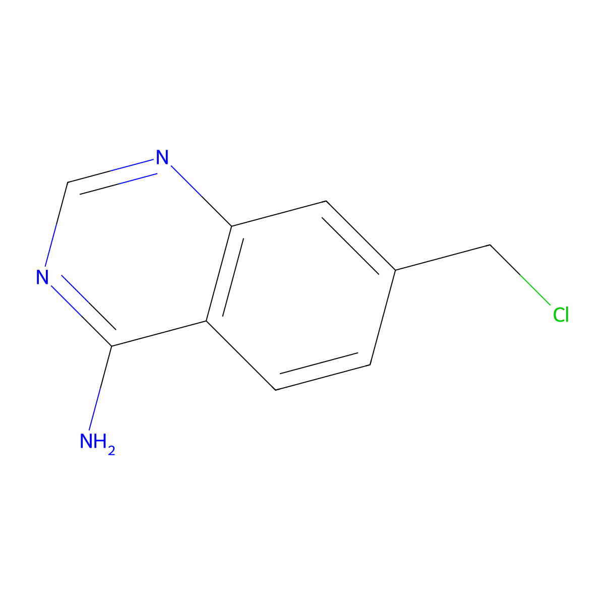 7-(Chloromethyl)quinazolin-4-amine molecular structure, CAS 323591-38-4