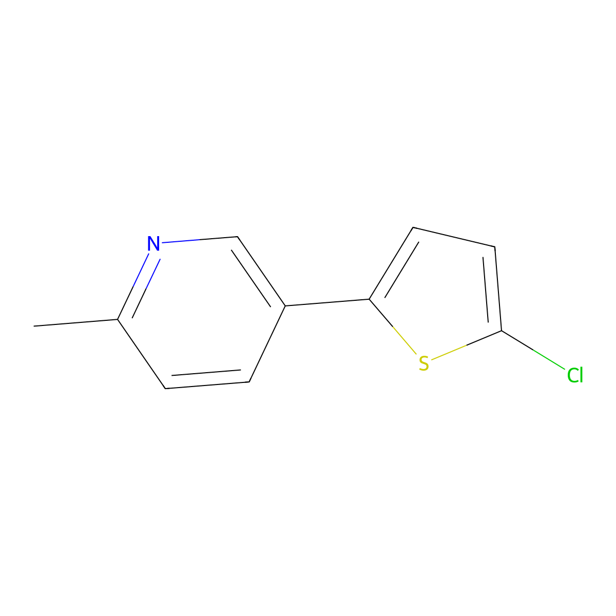 5-(5-Chloro-2-thienyl)-2-methylpyridine molecular structure, CAS 323594-95-2