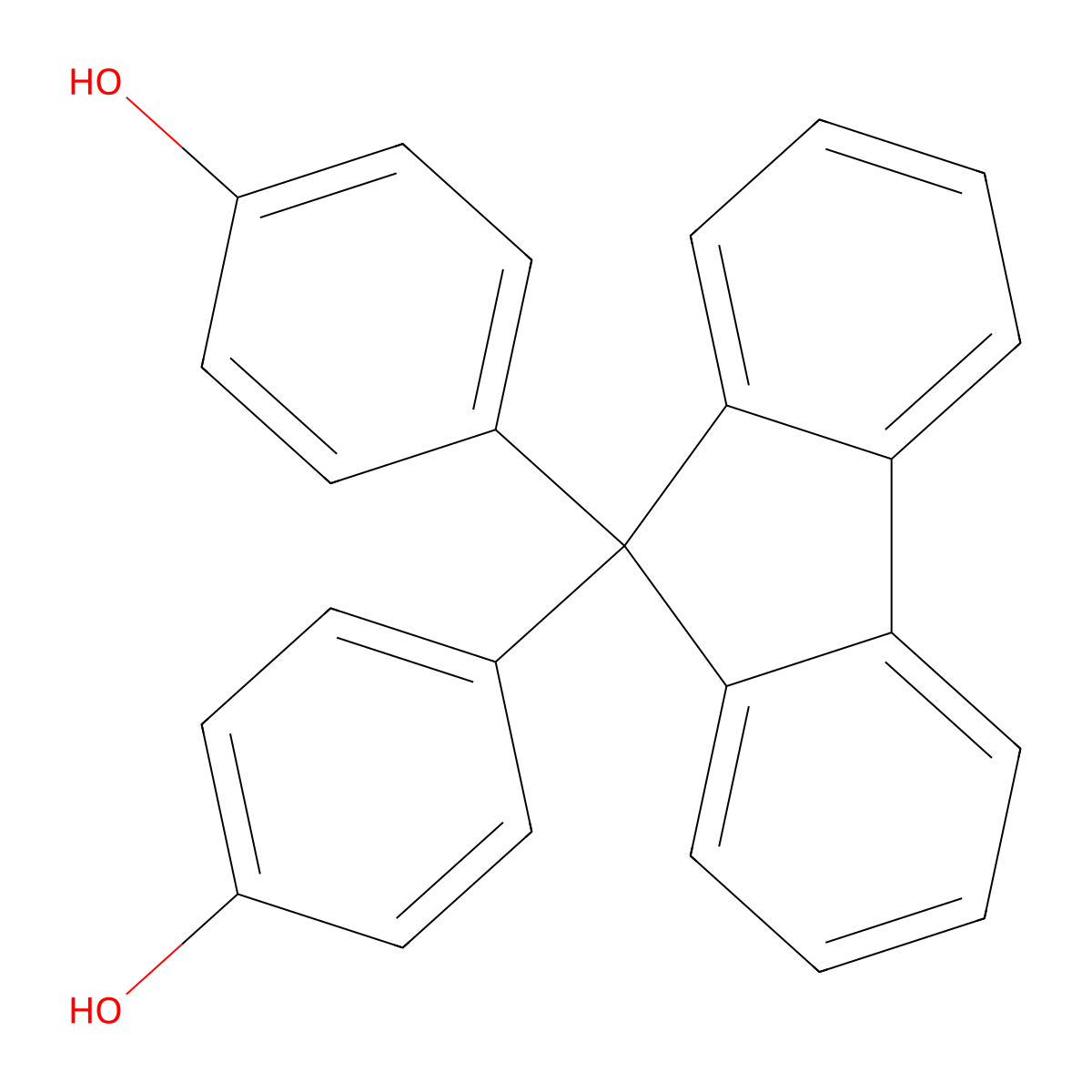 9,9-Bis(4-hydroxyphenyl)fluorene molecular structure, CAS 3236-71-3
