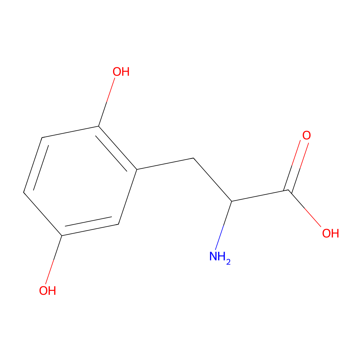 Alanine, 3-(2,5-dihydroxyphenyl)- molecular structure, CAS 32361-24-3