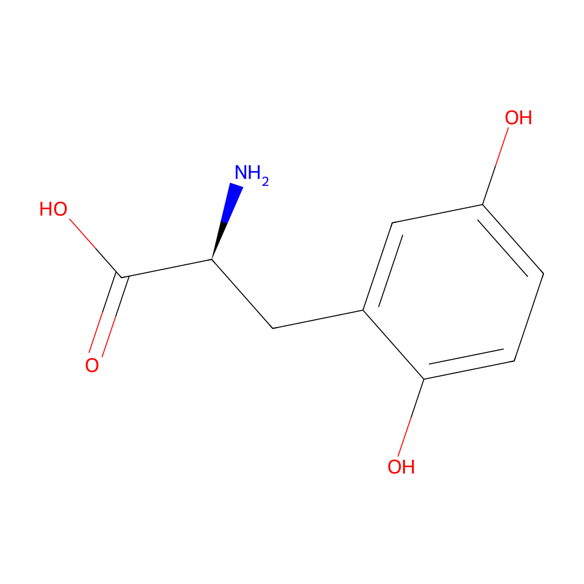 Alanine, 3-(2,5-dihydroxyphenyl)- molecular structure, CAS 32361-24-3