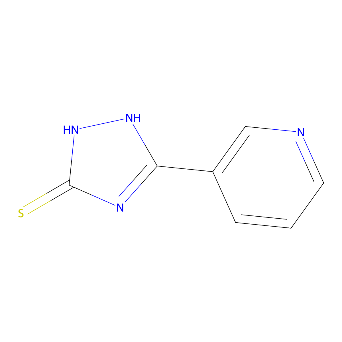 5-(3-Pyridyl)-4H-1,2,4-triazole-3-thiol molecular structure, CAS 32362-88-2