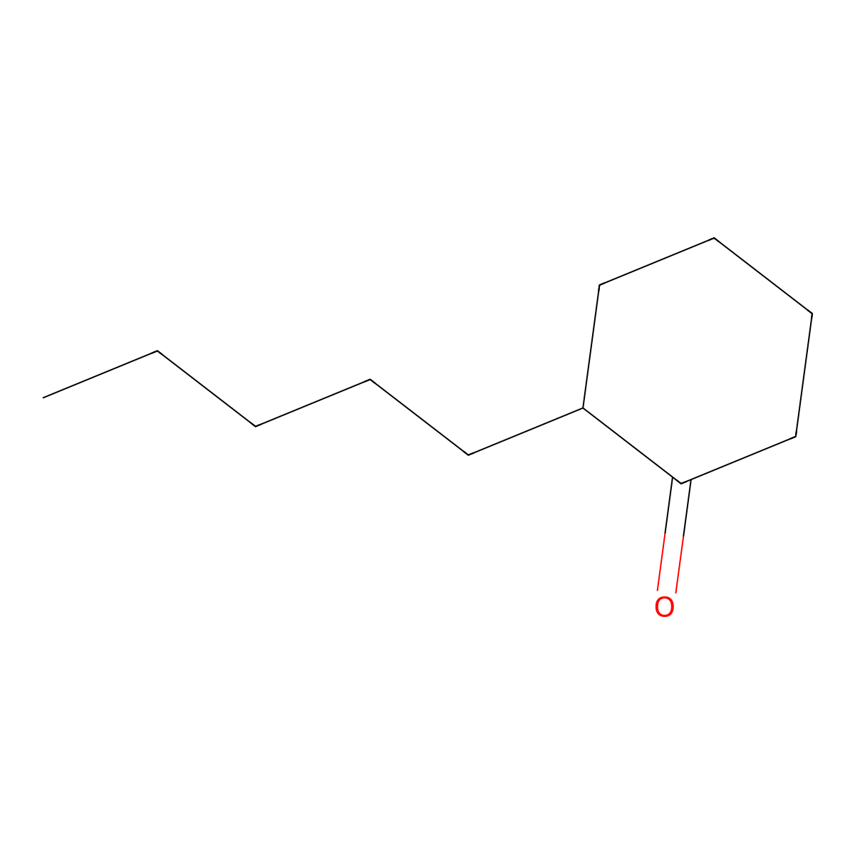 Cyclohexanone, 2-pentyl- molecular structure, CAS 32362-97-3