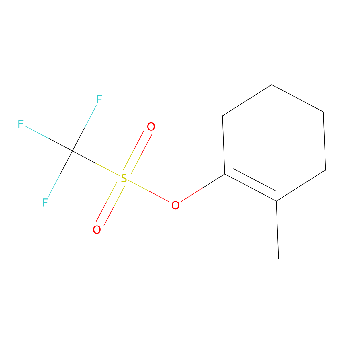 1-(Trifluoromethylsulfonyloxy)-2-methyl-1-cyclohexene molecular structure, CAS 32363-21-6