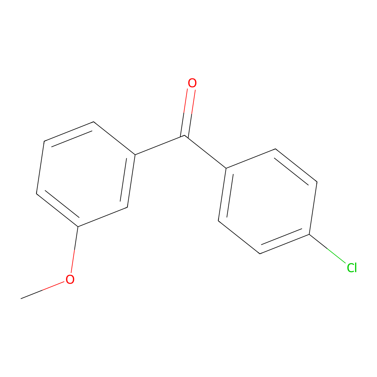 4-Chloro-3'-methoxybenzophenone molecular structure, CAS 32363-45-4