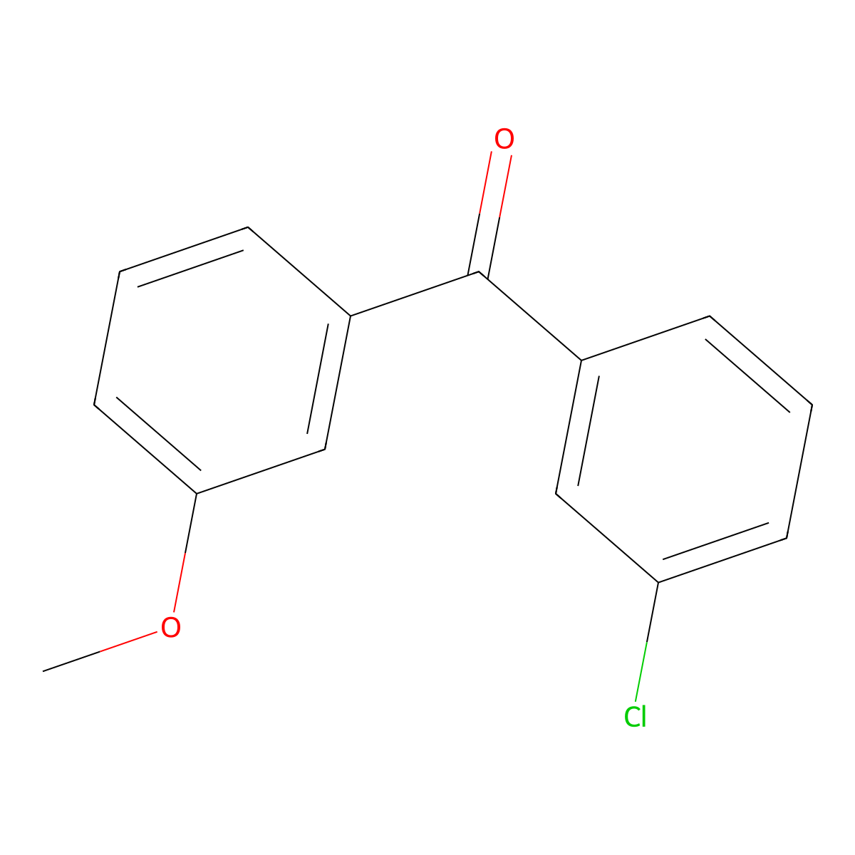 3-Chloro-3'-methoxybenzophenone molecular structure, CAS 32363-46-5