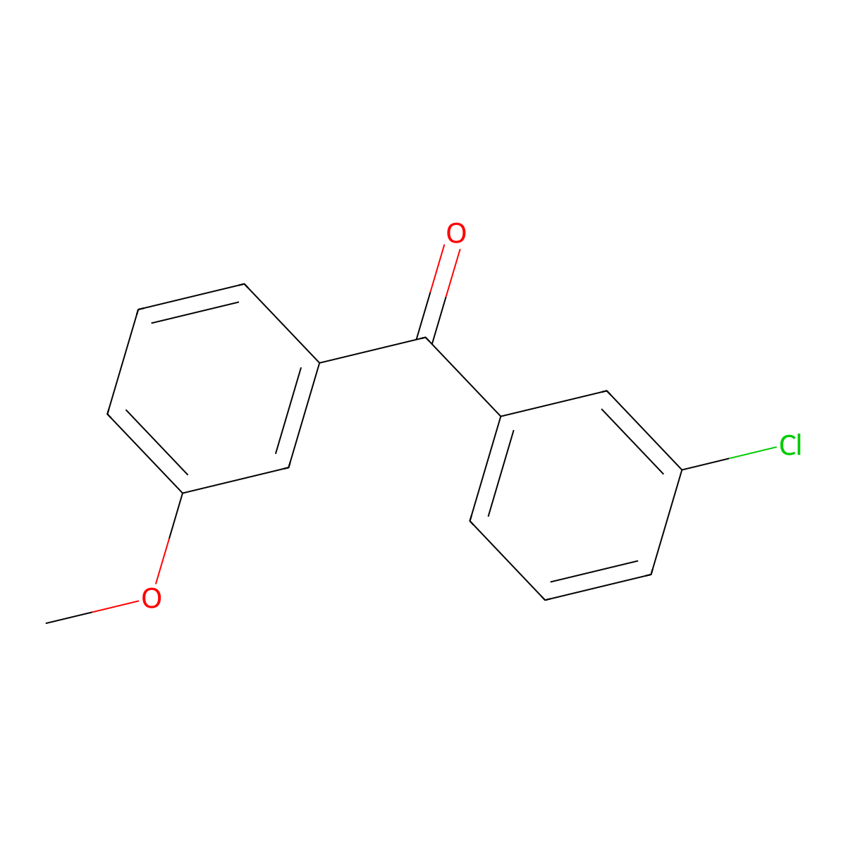 3-Chloro-3'-methoxybenzophenone molecular structure, CAS 32363-46-5