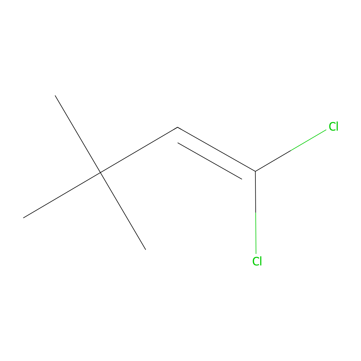 1,1-Dichloro-3,3-dimethyl-1-butene molecular structure, CAS 32363-94-3