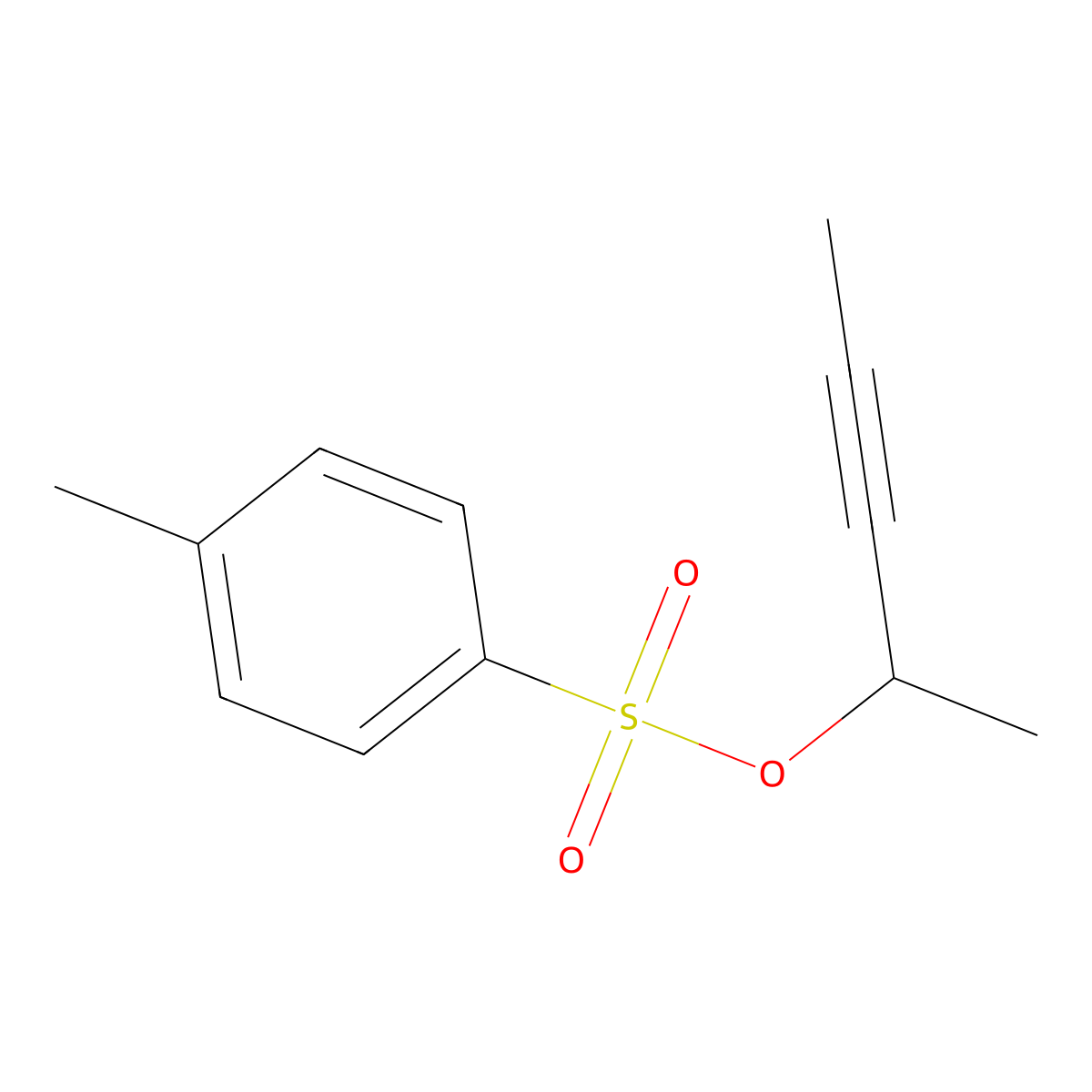 Pent-3-yn-2-yl 4-methylbenzene-1-sulfonate molecular structure, CAS 32364-43-5