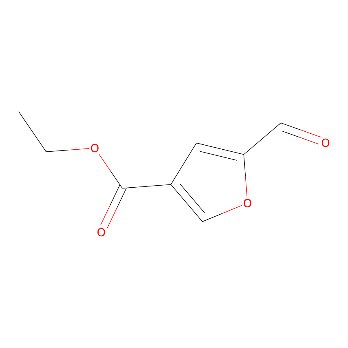 Ethyl 5-formylfuran-3-carboxylate molecular structure, CAS 32365-53-0